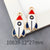 1 Astronaut Space Rocket Star Accessories Alloy Oil Drop Pendant Earrings Bracelet Pendant  New Product