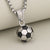 1 PCS/Package 304 Stainless Steel 18K Gold Plated Tennis Racket Football Pendant