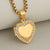 1 PCS/Package 304 Stainless Steel Zircon 18K Gold Plated Book Heart Shape Pendant