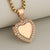 1 PCS/Package 304 Stainless Steel Zircon 18K Gold Plated Book Heart Shape Pendant