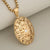 1 PCS/Package 304 Stainless Steel Zircon 18K Gold Plated Round Oval Heart Shape Pendant