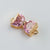 1 PCS/Package Copper Zircon 18K Gold Plated Bear Heart Shape Bow Knot Pendant