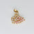 1 PCS/Package Copper Zircon 18K Gold Plated Bear Heart Shape Bow Knot Pendant