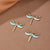 1 PCS/Package Copper Zircon 18K Gold Plated Dragonfly Pendant