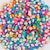 1 Pack Soft Clay Rainbow Heart Shape Beads