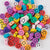 1 Pack Soft Clay Rainbow Heart Shape Beads