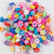 1 Pack Soft Clay Rainbow Heart Shape Beads