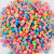 1 Pack Soft Clay Rainbow Heart Shape Beads