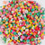 1 Pack Soft Clay Rainbow Heart Shape Beads