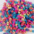 1 Pack Soft Clay Rainbow Heart Shape Beads