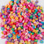 1 Pack Soft Clay Rainbow Heart Shape Beads