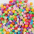 1 Pack Soft Clay Rainbow Heart Shape Beads