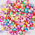 1 Pack Soft Clay Rainbow Heart Shape Beads