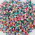 1 Pack Soft Clay Rainbow Heart Shape Beads