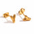 1 Pair Basic Classic Style Letter Plating Stainless Steel 18k Gold Plated Ear Studs