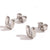 1 Pair Basic Classic Style Letter Plating Stainless Steel 18k Gold Plated Ear Studs