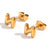 1 Pair Basic Classic Style Letter Plating Stainless Steel 18k Gold Plated Ear Studs