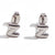 1 Pair Basic Classic Style Letter Plating Stainless Steel 18k Gold Plated Ear Studs