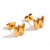 1 Pair Basic Classic Style Letter Plating Stainless Steel 18k Gold Plated Ear Studs