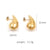 1 Pair Basic Geometric Plating Stainless Steel 18k Gold Plated Ear Studs