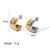 1 Pair Basic Simple Style C Shape Plating Stainless Steel 18k Gold Plated Ear Studs