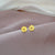 1 Pair Basic Minimalist Commute Flower Plating Titanium Steel Ear Studs