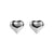 1 Pair Basic Simple Style Heart Shape Plating Stainless Steel Ear Studs