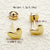 1 Pair Basic Simple Style Star Moon Heart Shape Plating Stainless Steel Gold Plated Ear Studs