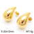 1 Pair Basic Water Droplets Stainless Steel Ear Studs