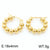 1 Pair Bridal Shiny Ball Plating Stainless Steel 18k Gold Plated Hoop Earrings