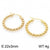 1 Pair Bridal Shiny Ball Plating Stainless Steel 18k Gold Plated Hoop Earrings