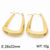 1 Pair Bridal Shiny Oval Plating Stainless Steel 18k Gold Plated Hoop Earrings