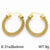 1 Pair Bridal Shiny Oval Plating Stainless Steel 18k Gold Plated Hoop Earrings