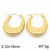 1 Pair Bridal Shiny Oval Plating Stainless Steel 18k Gold Plated Hoop Earrings