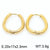 1 Pair Bridal Shiny Oval Plating Stainless Steel 18k Gold Plated Hoop Earrings