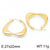 1 Pair Bridal Shiny Oval Plating Stainless Steel 18k Gold Plated Hoop Earrings