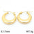 1 Pair Bridal Shiny Oval Plating Stainless Steel 18k Gold Plated Hoop Earrings