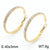 1 Pair Bridal Shiny Solid Color Plating Inlay Stainless Steel Artificial Diamond 18k Gold Plated Hoop Earrings