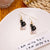 1 Pair Cartoon Style Funny Cat Skull Enamel Plating Alloy Earrings