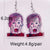 1 Pair Cartoon Style Funny Portrait Cartoon Character Skull Arylic Drop Earrings