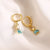 1 Pair Cartoon Style Princess Metal Button Copper Zircon 14k Gold Plated Drop Earrings