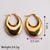 1 Pair Casual Classic Style Commute Round Twist Plating Stainless Steel Gold Plated Earrings