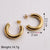 1 Pair Casual Classic Style Commute Round Twist Plating Stainless Steel Gold Plated Earrings