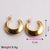 1 Pair Casual Classic Style Commute U Shape Geometric Grain Plating Stainless Steel Gold Plated Earrings