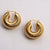 1 Pair Casual Classic Style Commute U Shape Geometric Grain Plating Stainless Steel Gold Plated Earrings