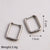 1 Pair Casual Classic Style Commute U Shape Square Heart Shape Plating Stainless Steel Silver Plated Earrings