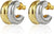 1 Pair Casual Color Block Polishing Plating Stainless Steel Gold Plated Ear Studs