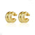 1 Pair Casual Color Block Polishing Plating Stainless Steel Gold Plated Ear Studs