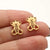 1 Pair Casual Cute Animal Plating Hollow Out Stainless Steel Ear Studs