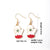 1 Pair Casual Cute Sweet Christmas Tree Santa Claus Christmas Socks Plating 304 Stainless Steel K Gold Plated Drop Earrings